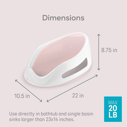 Soft-Touch Baby Bath Support & Rinser Bundle, Aqua