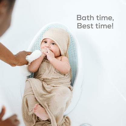 Soft-Touch Baby Bath Support & Rinser Bundle, Aqua