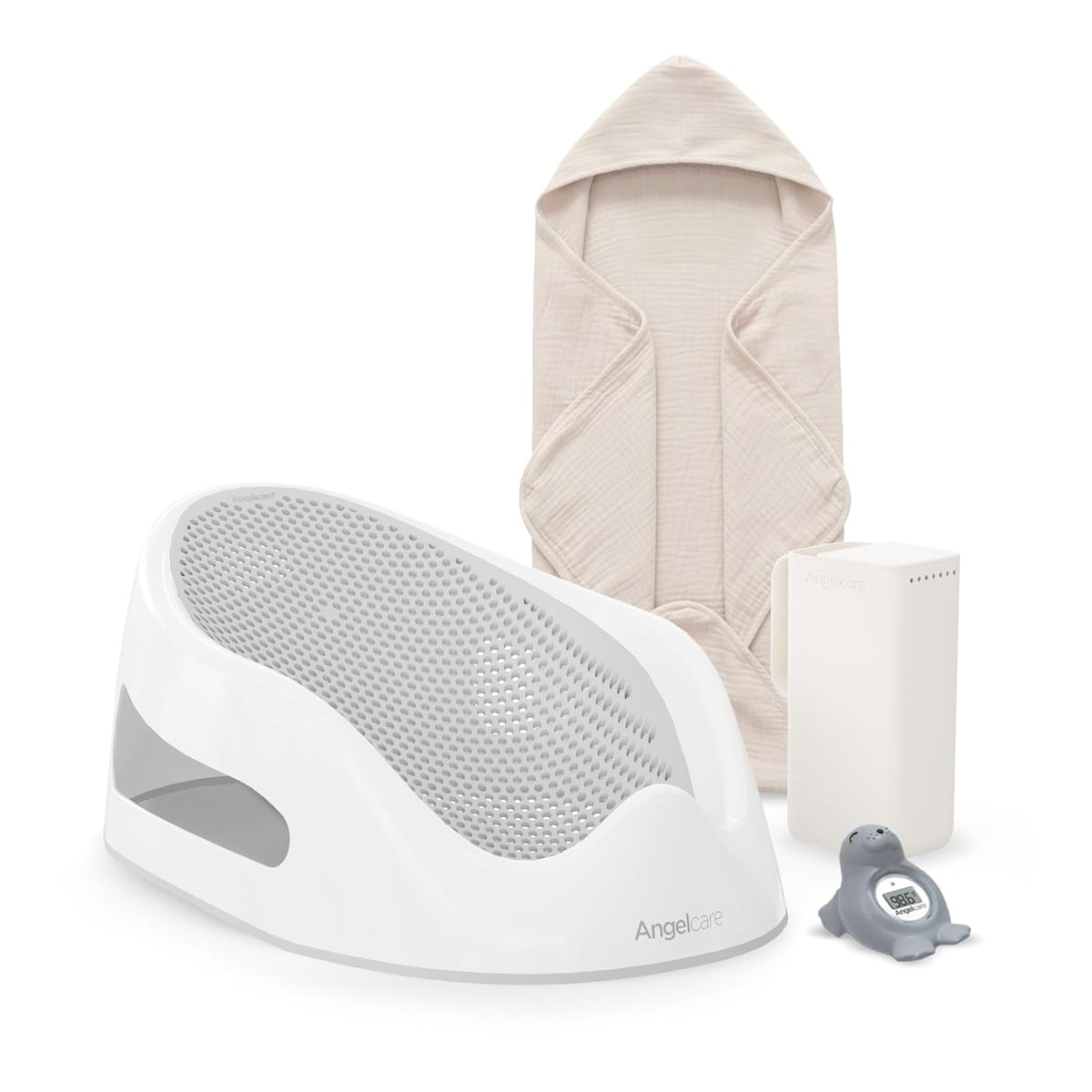 Soft-Touch Baby Bath Support & Rinser Bundle, Aqua