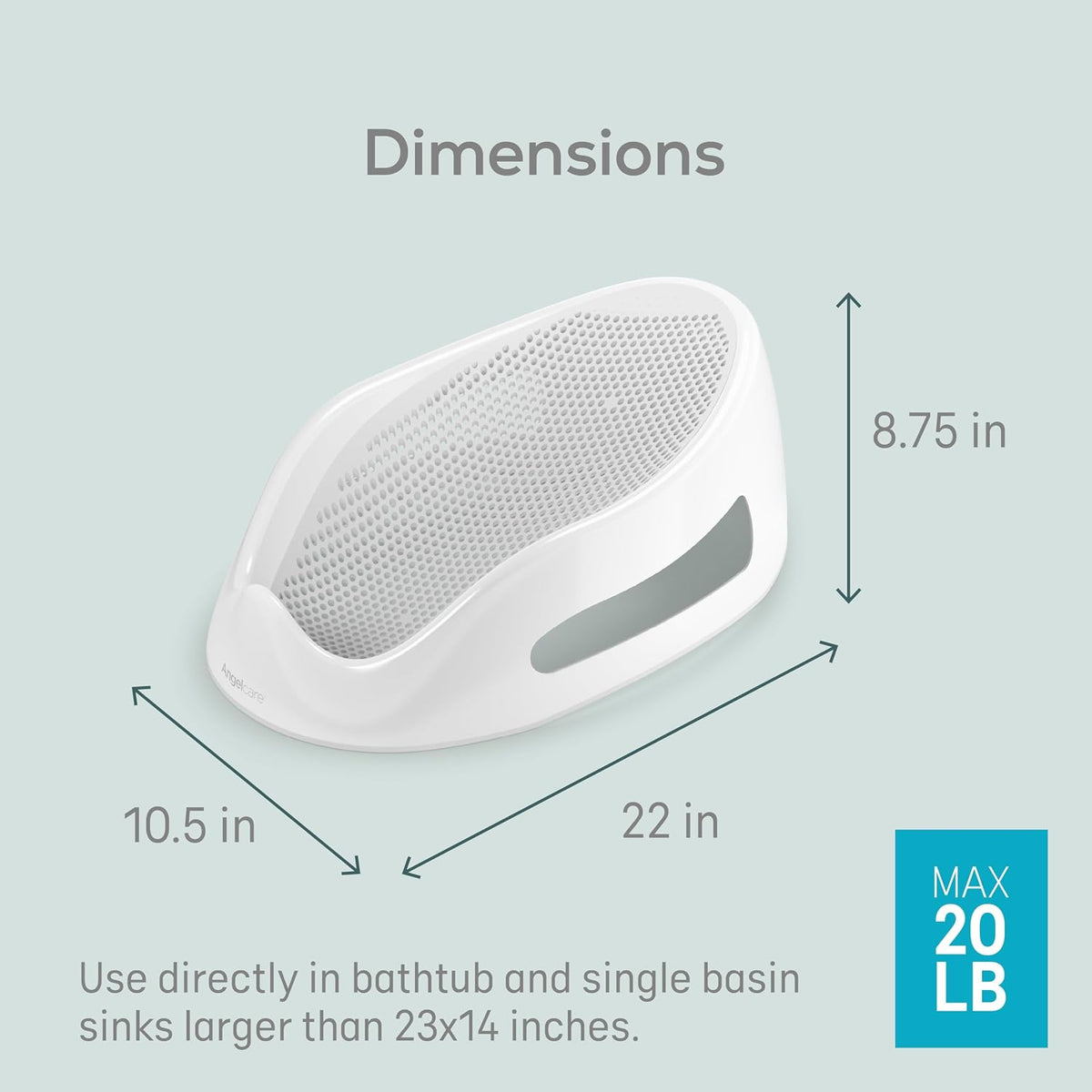 Soft-Touch Baby Bath Support & Rinser Bundle, Aqua