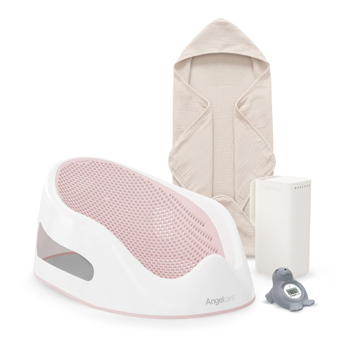 Soft-Touch Baby Bath Support & Rinser Bundle, Aqua