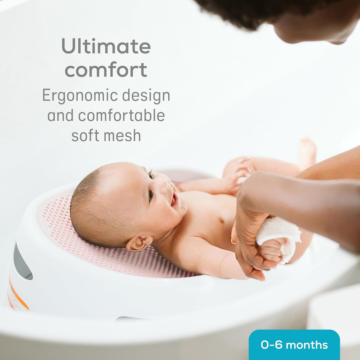 Soft-Touch Baby Bath Support & Rinser Bundle, Aqua