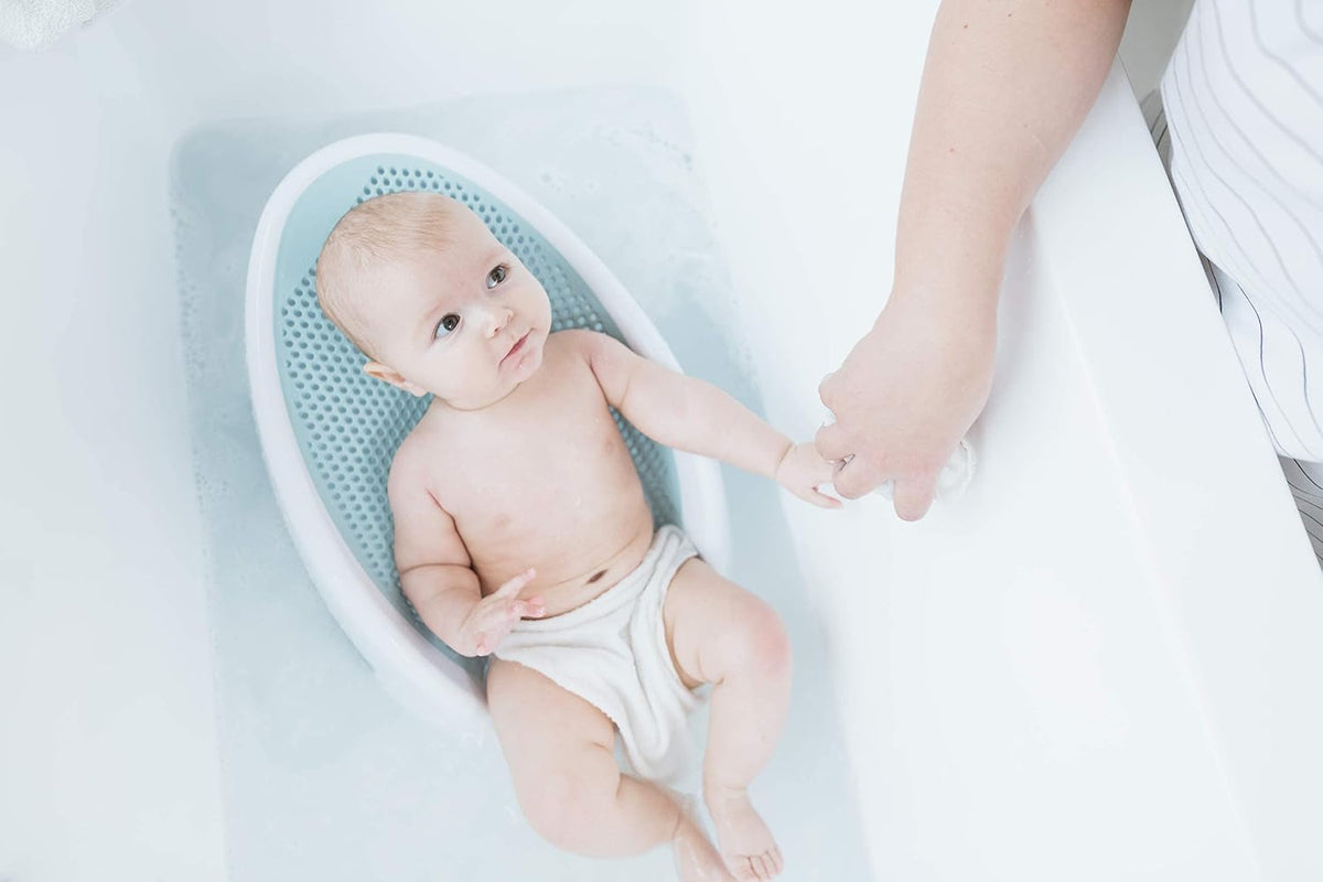 Soft-Touch Baby Bath Support & Rinser Bundle, Aqua