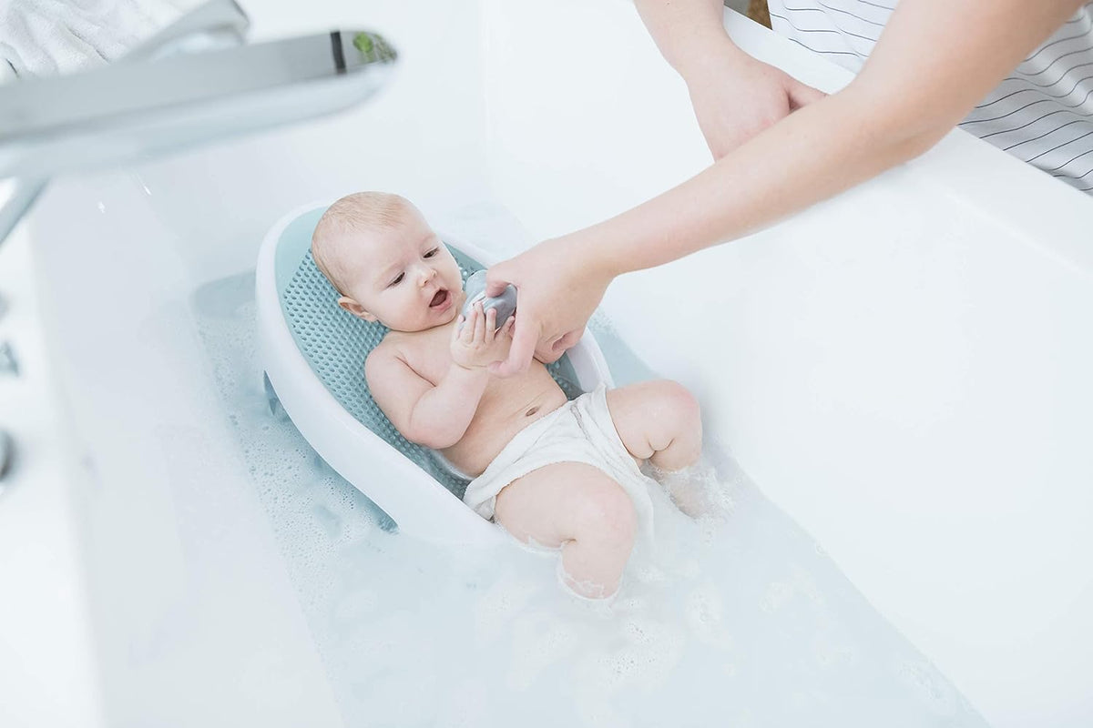 Soft-Touch Baby Bath Support & Rinser Bundle, Aqua