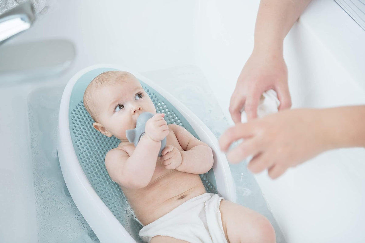 Soft-Touch Baby Bath Support & Rinser Bundle, Aqua