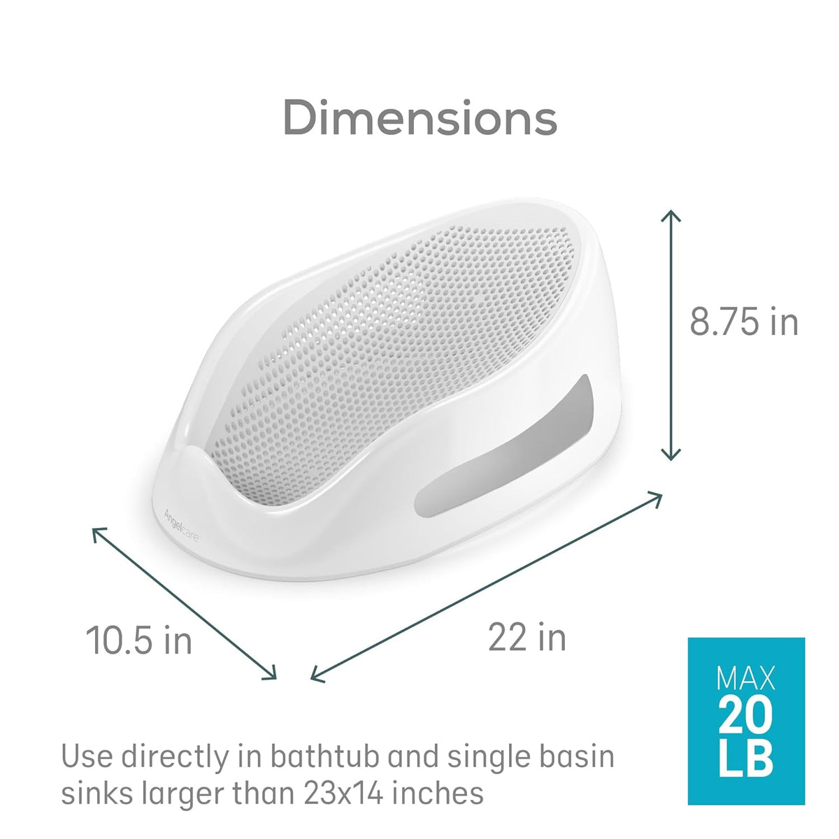 Soft-Touch Baby Bath Support & Rinser Bundle, Aqua