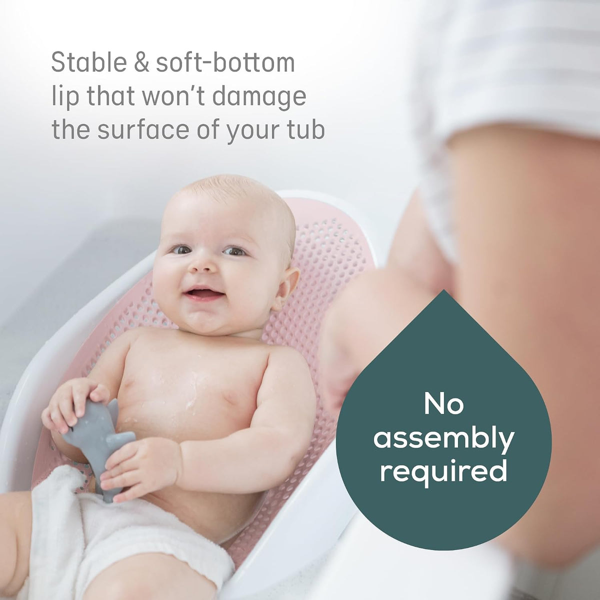 Soft-Touch Baby Bath Support & Rinser Bundle, Aqua