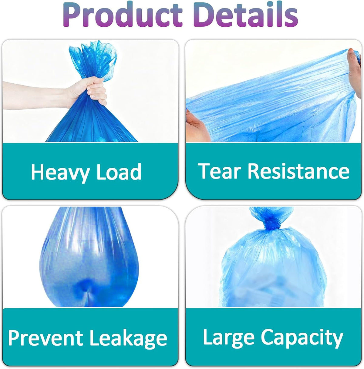 30 Pcs Diaper Pail Refills Leakproof Odor-Control Disposal Bags
