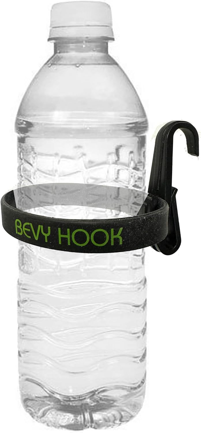 Universal Beverage Hanging Solution - 3Pcs Kit with Beverage Hook, Beverage Clip, and Random Color Microfiber Sports Towel