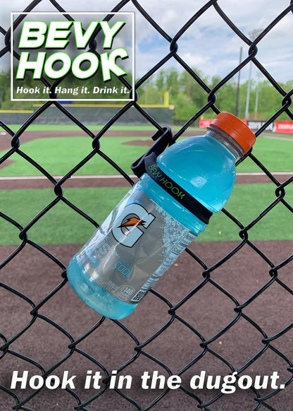 Universal Beverage Hanging Solution - 3Pcs Kit with Beverage Hook, Beverage Clip, and Random Color Microfiber Sports Towel
