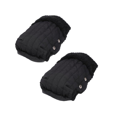 Pushchair Gloves Fleece Pram Hand Warmer Breathable Waterproof Windproof Pram Muff Handmuff Warm Gloves Universal Material for Walking Outdoors Cold W, Black