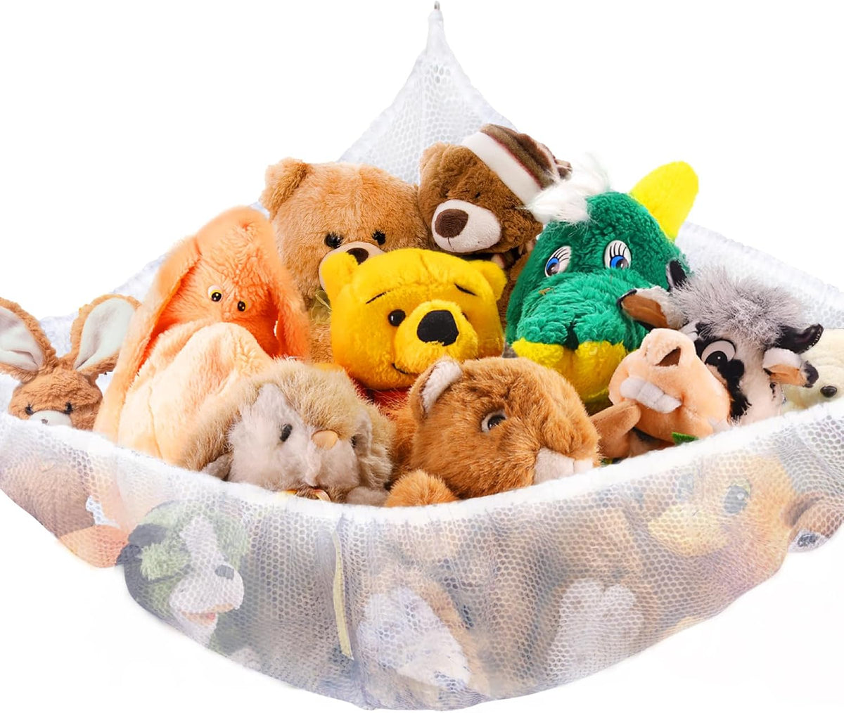 MAQIHAN Stuffed Animal Net or Hammock - Storage Ideas for Plushies, Teddy Bears, and Toys - Corner Organizer Holder (Medium)