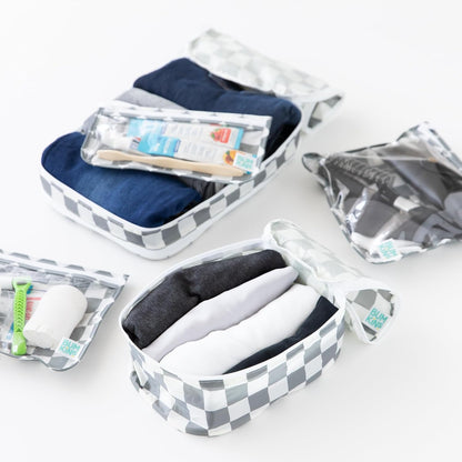 Packing Cubes for Travel Bag, Organize Luggage with Compression Bags, Essential Traveling Accessories to Pack Carry On Suitcase, Must for Clothes or Toiletries, Set of 2 Sizes, Palm Trees
