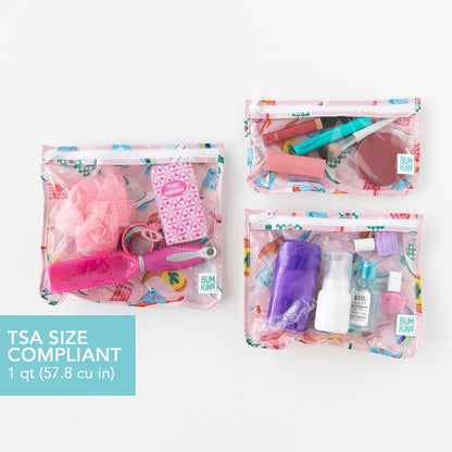 Packing Cubes for Travel Bag, Organize Luggage with Compression Bags, Essential Traveling Accessories to Pack Carry On Suitcase, Must for Clothes or Toiletries, Set of 2 Sizes, Palm Trees