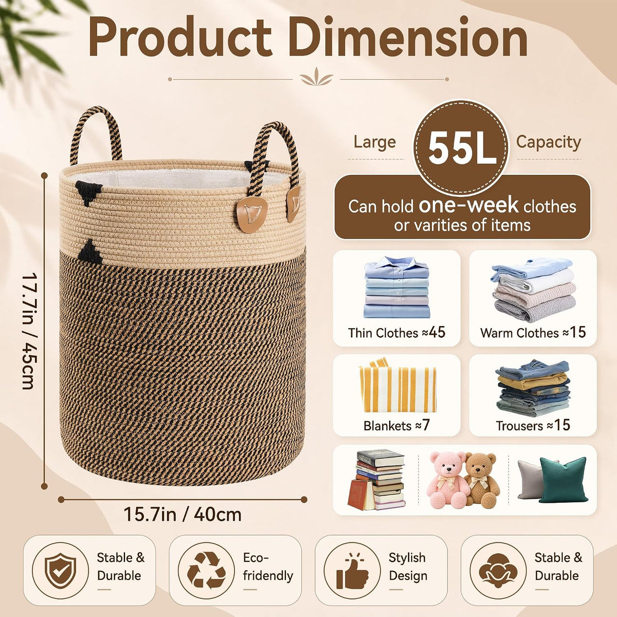 Laundry Basket for Laundry Room Organization