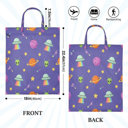 Space Aliens Waterproof Travel Laundry Bag Reusable 2-Pack