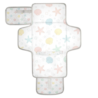 Seashells Starfish Pattern Portable Diaper Changing Pad Pram