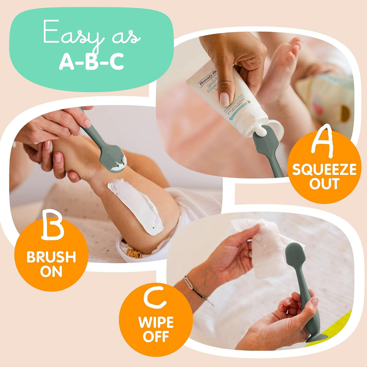 Baby Bum Brush - Diaper Cream Spatula Applicator (Hunter Green)