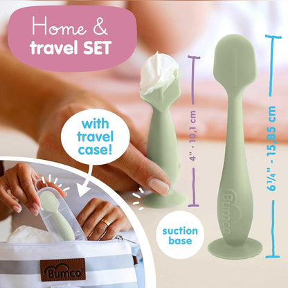 Baby Bum Brush - Diaper Cream Spatula Applicator (Hunter Green)