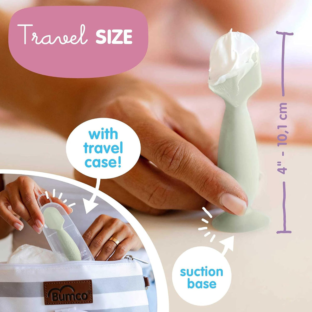 Baby Bum Brush - Diaper Cream Spatula Applicator (Hunter Green)