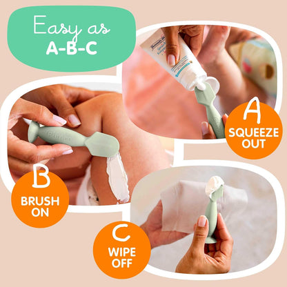 Baby Bum Brush - Diaper Cream Spatula Applicator (Hunter Green)