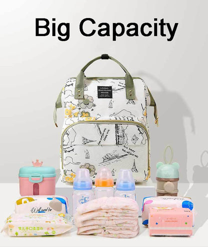 Diaper Bag Backpack with Insulated Pockets, Stroller Straps, USB Charging Port, Large Lightweight Diaper Bag for Girls Boys