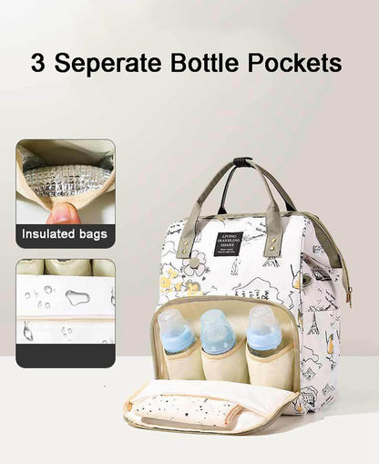 Diaper Bag Backpack with Insulated Pockets, Stroller Straps, USB Charging Port, Large Lightweight Diaper Bag for Girls Boys