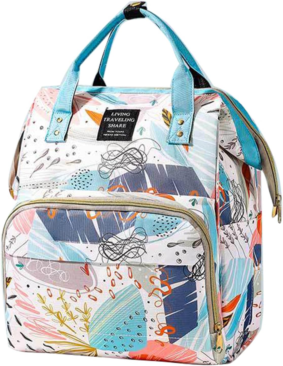 Diaper Bag Backpack with Insulated Pockets, Stroller Straps, USB Charging Port, Large Lightweight Diaper Bag for Girls Boys