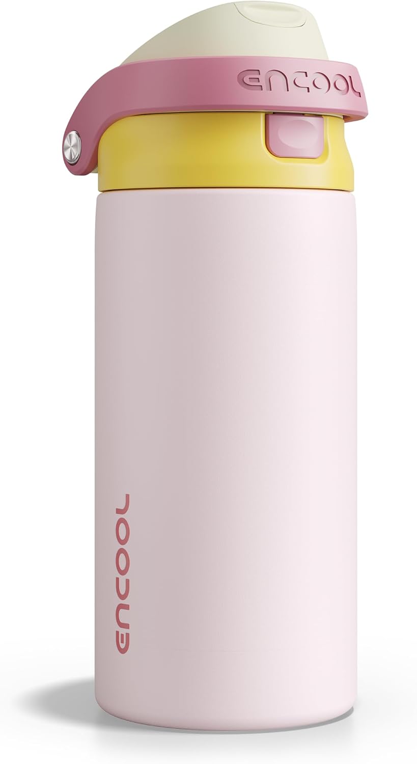 Leakproof Insulated Water Bottle with Straw Dual-Sip Water Bottle Bag-Safe Design for Work, Commute & Gym – Keeps Drinks Cold All Day, 24 oz, Clay Grey - Colors A