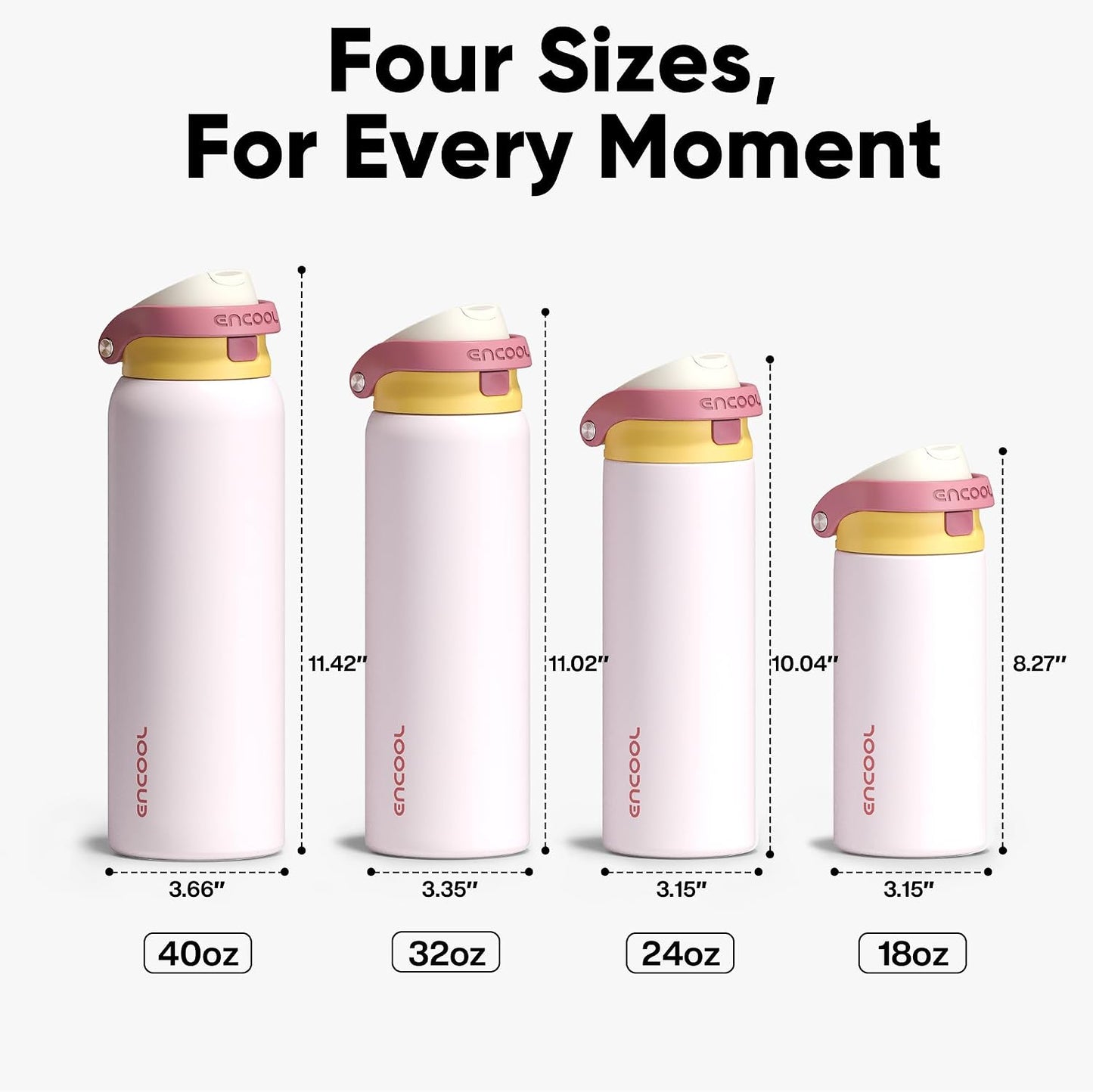 Leakproof Insulated Water Bottle with Straw Dual-Sip Water Bottle Bag-Safe Design for Work, Commute & Gym – Keeps Drinks Cold All Day, 24 oz, Clay Grey - Colors A
