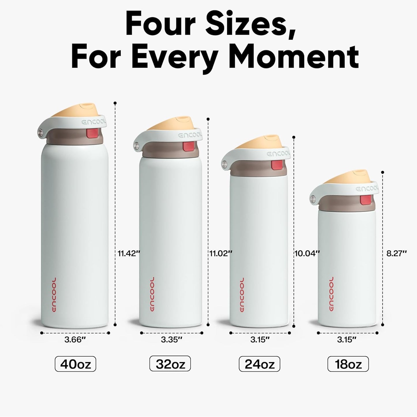Leakproof Insulated Water Bottle with Straw Dual-Sip Water Bottle Bag-Safe Design for Work, Commute & Gym – Keeps Drinks Cold All Day, 24 oz, Clay Grey - Colors A