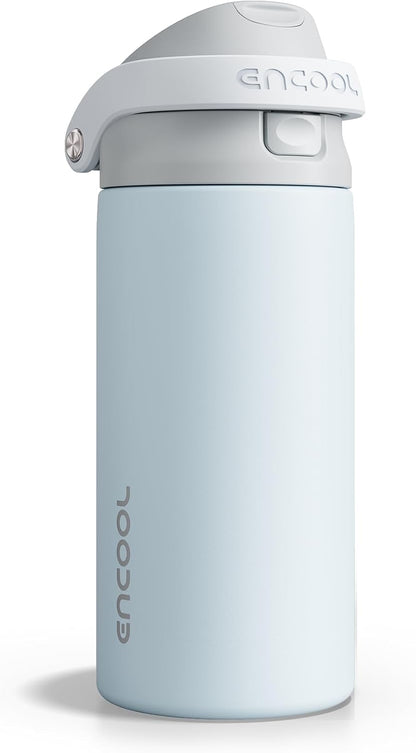 Leakproof Insulated Water Bottle with Straw Dual-Sip Water Bottle Bag-Safe Design for Work, Commute & Gym – Keeps Drinks Cold All Day, 24 oz, Clay Grey - Colors A