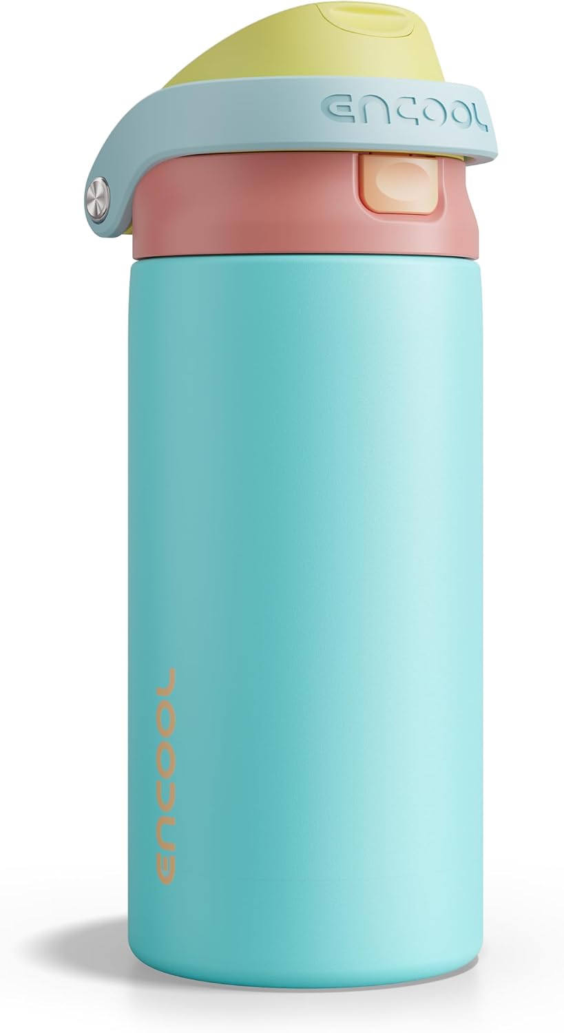Leakproof Insulated Water Bottle with Straw Dual-Sip Water Bottle Bag-Safe Design for Work, Commute & Gym – Keeps Drinks Cold All Day, 24 oz, Clay Grey - Colors A