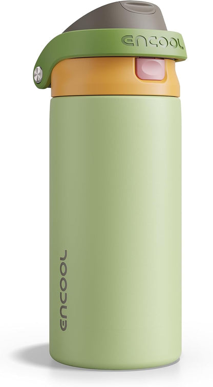 Leakproof Insulated Water Bottle with Straw Dual-Sip Water Bottle Bag-Safe Design for Work, Commute & Gym – Keeps Drinks Cold All Day, 24 oz, Clay Grey - Colors A