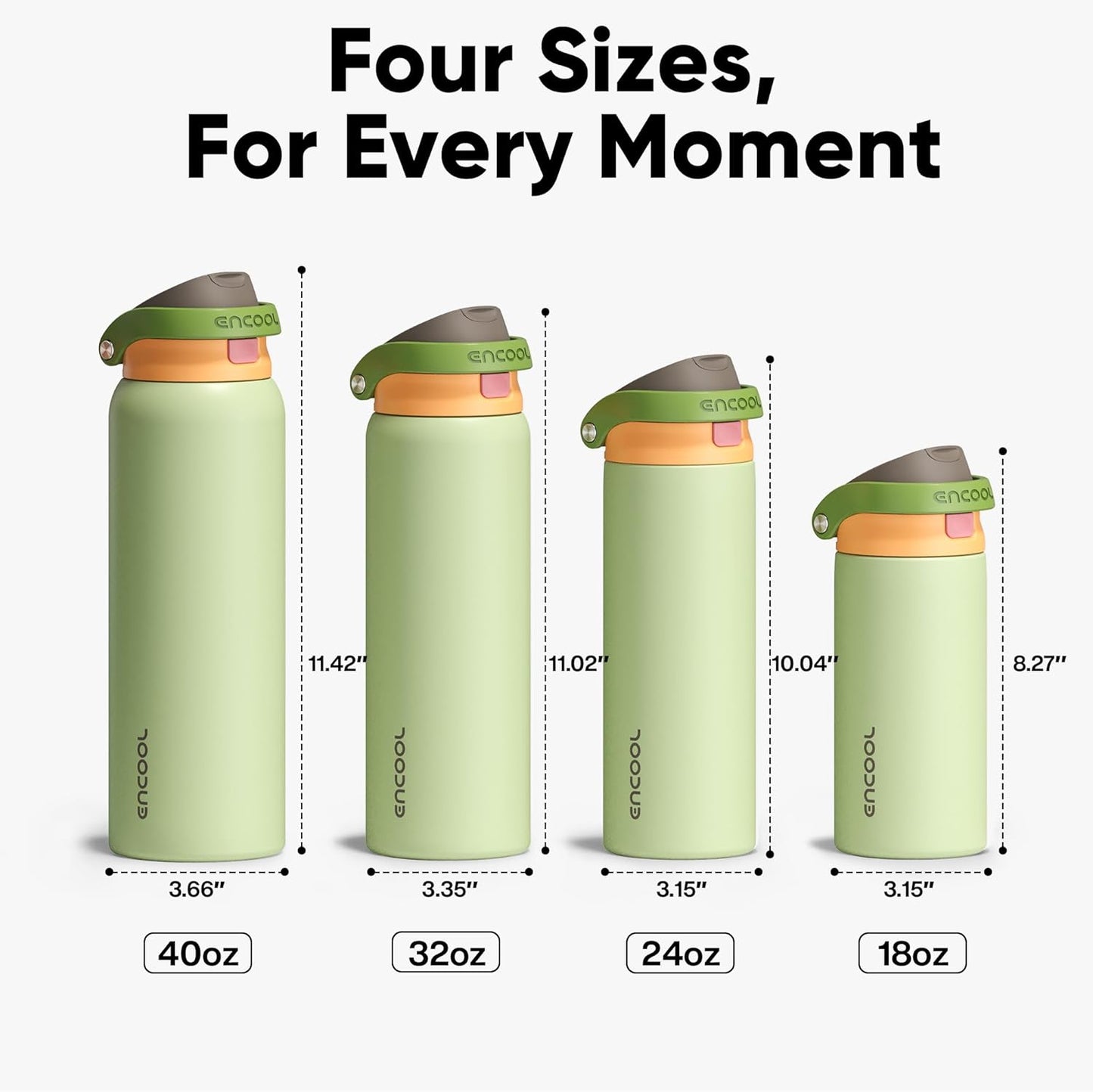 Leakproof Insulated Water Bottle with Straw Dual-Sip Water Bottle Bag-Safe Design for Work, Commute & Gym – Keeps Drinks Cold All Day, 24 oz, Clay Grey - Colors A