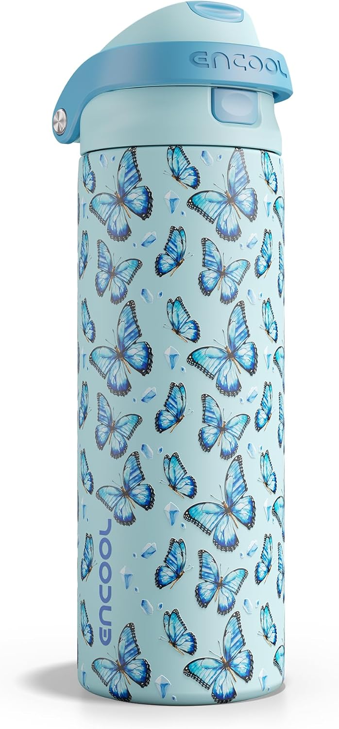 Leakproof Insulated Water Bottle with Straw Dual-Sip Water Bottle Bag-Safe Design for Work, Commute & Gym – Keeps Drinks Cold All Day, 24 oz, Clay Grey - Colors A