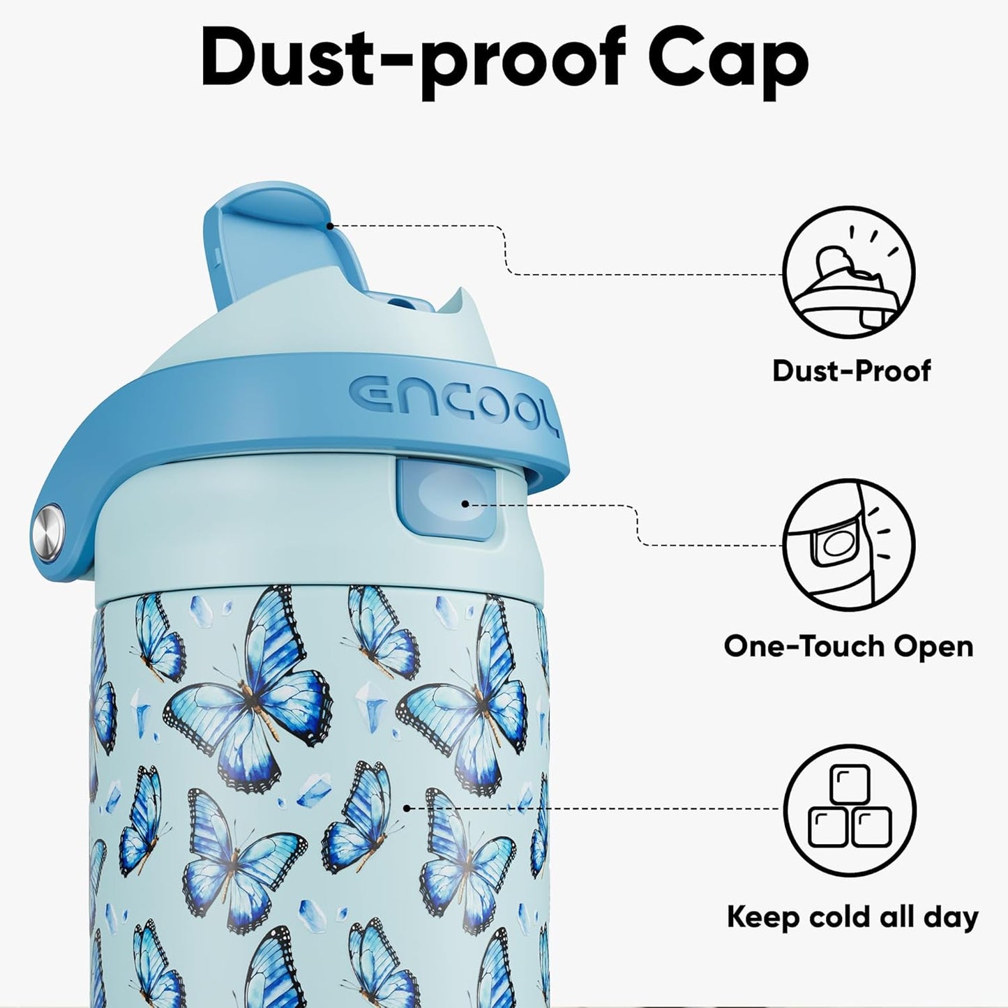 Leakproof Insulated Water Bottle with Straw Dual-Sip Water Bottle Bag-Safe Design for Work, Commute & Gym – Keeps Drinks Cold All Day, 24 oz, Clay Grey - Colors A