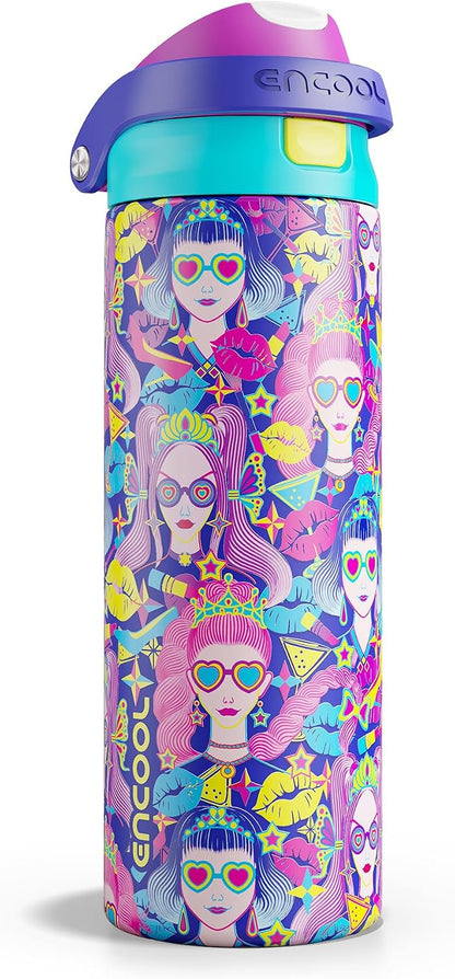 Leakproof Insulated Water Bottle with Straw Dual-Sip Water Bottle Bag-Safe Design for Work, Commute & Gym – Keeps Drinks Cold All Day, 24 oz, Clay Grey - Colors A