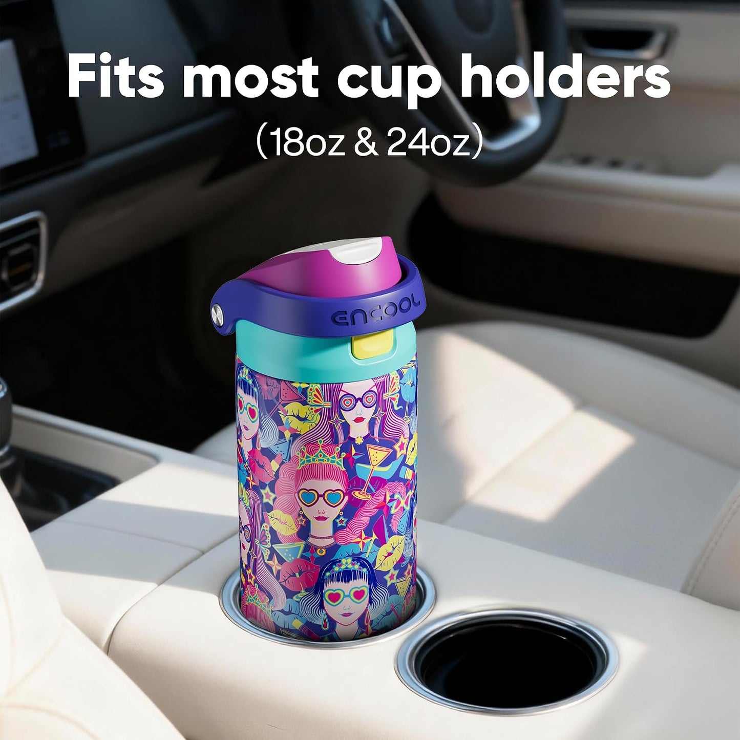 Leakproof Insulated Water Bottle with Straw Dual-Sip Water Bottle Bag-Safe Design for Work, Commute & Gym – Keeps Drinks Cold All Day, 24 oz, Clay Grey - Colors A