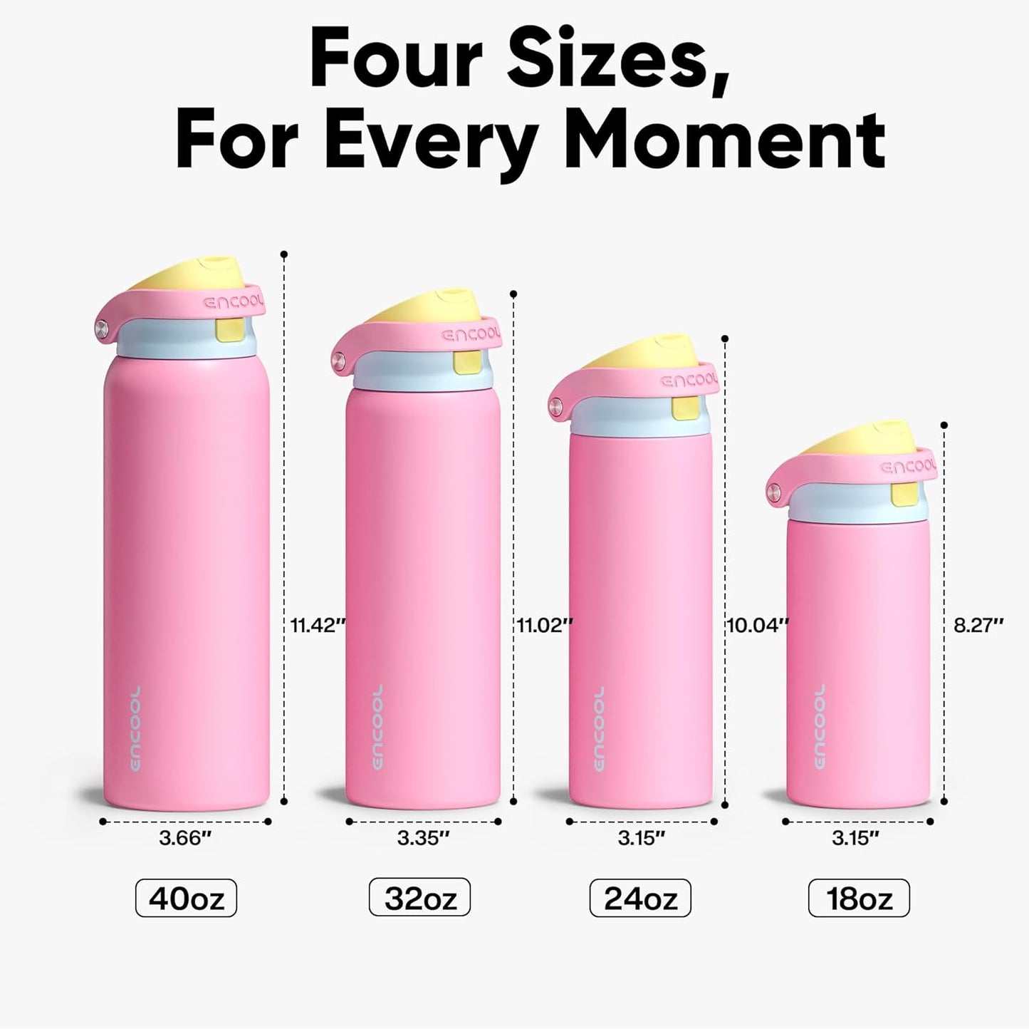 Leakproof Insulated Water Bottle with Straw Dual-Sip Water Bottle Bag-Safe Design for Work, Commute & Gym – Keeps Drinks Cold All Day, 24 oz, Clay Grey - Colors A