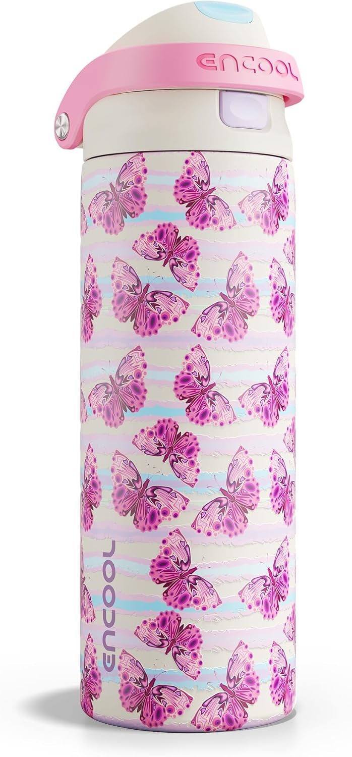 Leakproof Insulated Water Bottle with Straw Dual-Sip Water Bottle Bag-Safe Design for Work, Commute & Gym – Keeps Drinks Cold All Day, 24 oz, Clay Grey - Colors A