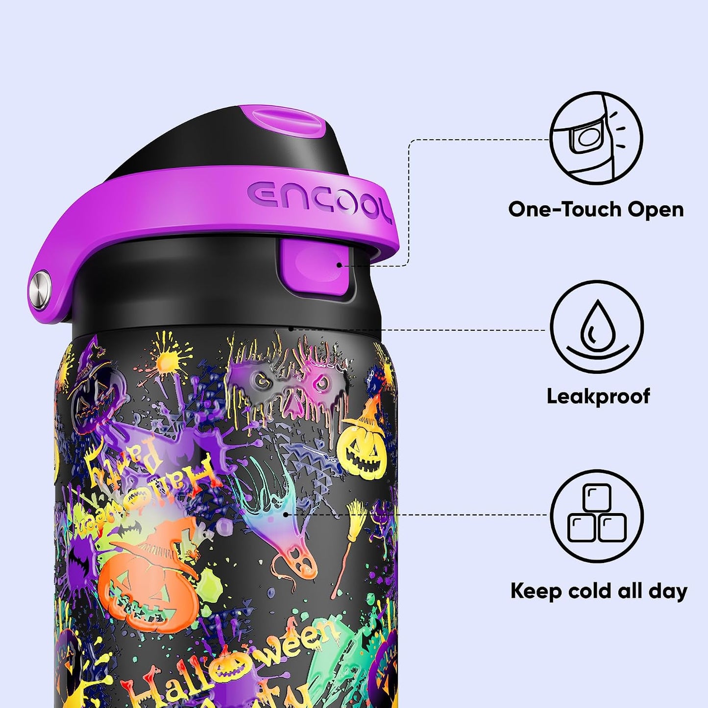 Leakproof Insulated Water Bottle with Straw Dual-Sip Water Bottle Bag-Safe Design for Work, Commute & Gym – Keeps Drinks Cold All Day, 24 oz, Clay Grey - Colors A