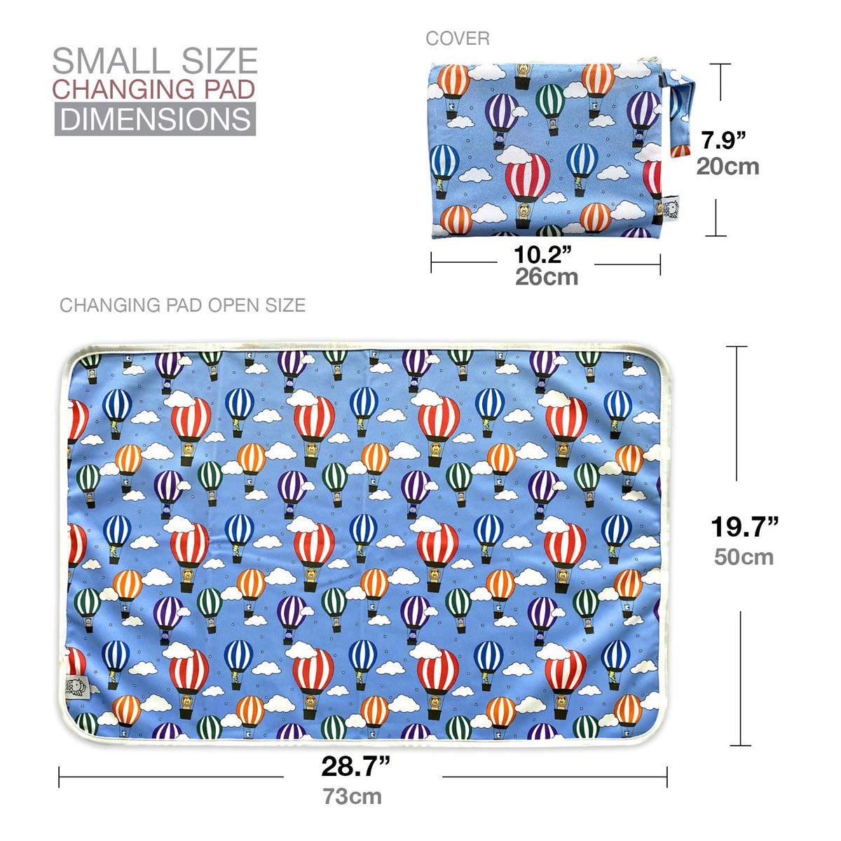 Waterproof Baby Changing Pad with Storage Bag (43.3" X 28.7") Washable Wipeable Reusable Leak Proof Diaper Travel Mat Station Changing Mattress Liner Cribs Bed Cover, Dog Family