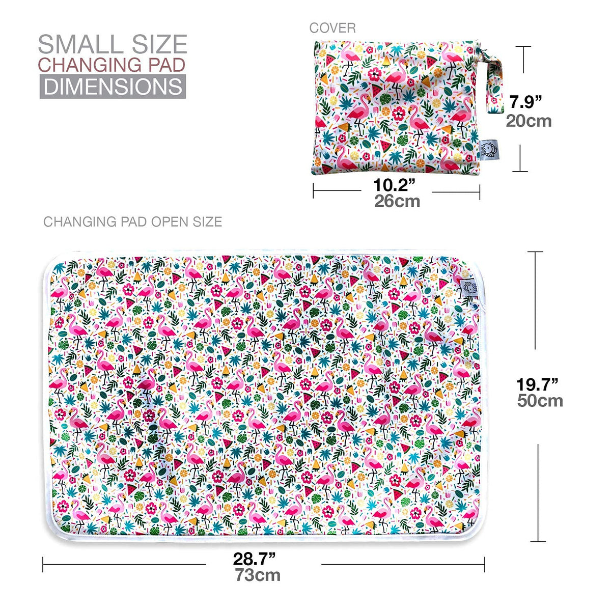 Waterproof Baby Changing Pad with Storage Bag (43.3" X 28.7") Washable Wipeable Reusable Leak Proof Diaper Travel Mat Station Changing Mattress Liner Cribs Bed Cover, Dog Family