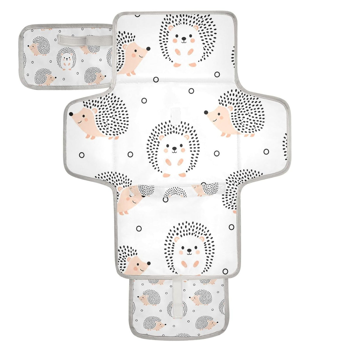 Hedgehog Dot Pattern Portable Diaper Changing Pad for Park