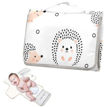 Hedgehog Dot Pattern Portable Diaper Changing Pad for Park