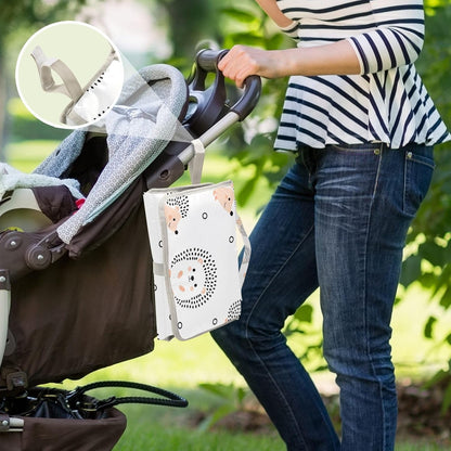Hedgehog Dot Pattern Portable Diaper Changing Pad for Park