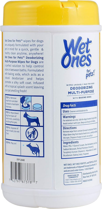 for Pets Deodorizing Dog Wipes, Tropical Splash Scent