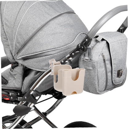 Stroller Organizer with Phone Mount and Bottle Holder Lock Cup Holder Rack for Bikes Electric Wheelchairs and Shopping Carts