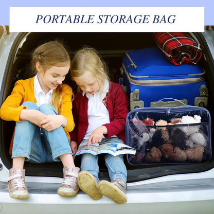 6 Pack Toy Storage Bags for Building Blocks Puzzles Travel,Navy